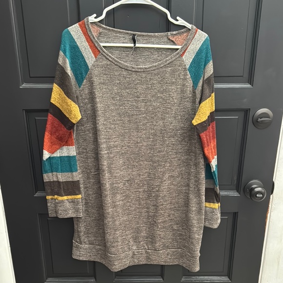 Bellamie Tops - Colorful Striped Women's Top